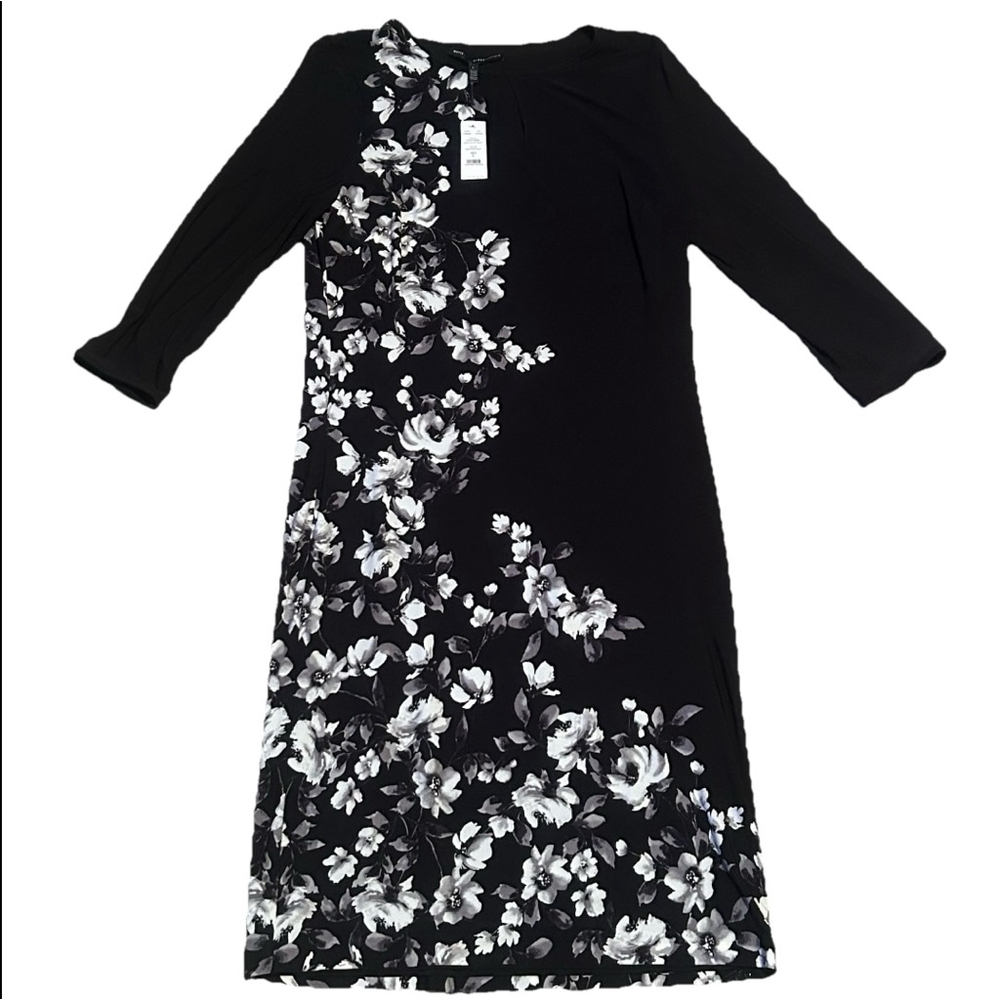 Women's White House Black Market Dress, L, Black & White
